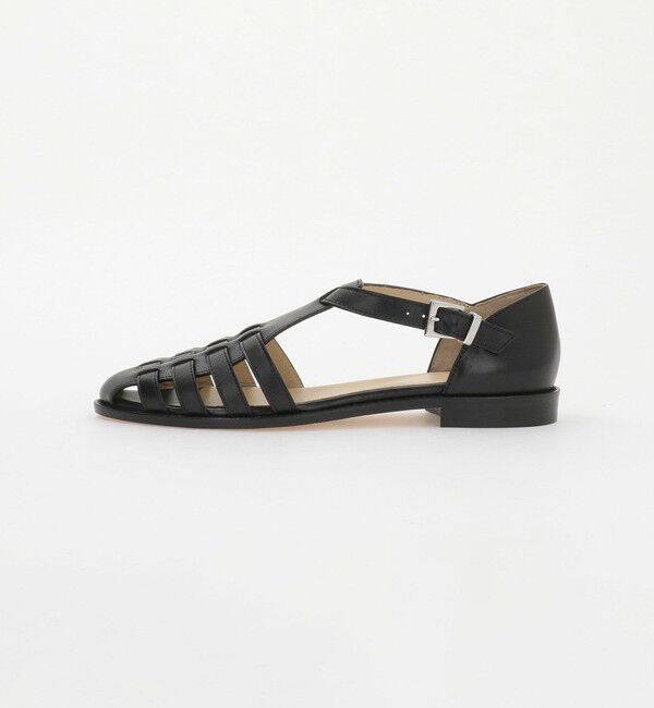 STEVEN ALAN「＜Steven Alan＞レザー メッシュ サンダル」|その他|BLACK