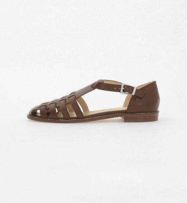 STEVEN ALAN「＜Steven Alan＞レザー メッシュ サンダル」|その他|DK.BROWN