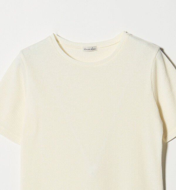 STEVEN ALAN「＜Steven Alan＞リブ ハーフスリーブ プルオーバー」|Tシャツ・カットソー|