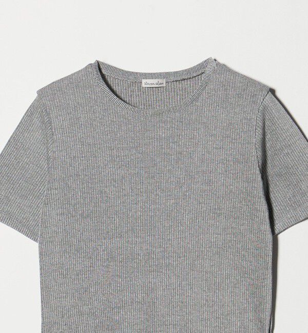 STEVEN ALAN「＜Steven Alan＞リブ ハーフスリーブ プルオーバー」|Tシャツ・カットソー|