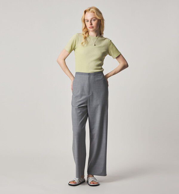 STEVEN ALAN「＜Steven Alan＞リブ ハーフスリーブ プルオーバー」|Tシャツ・カットソー|