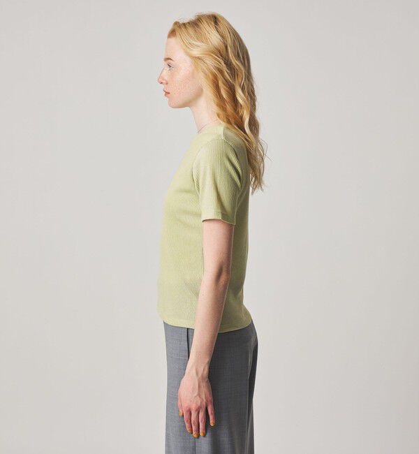 STEVEN ALAN「＜Steven Alan＞リブ ハーフスリーブ プルオーバー」|Tシャツ・カットソー|