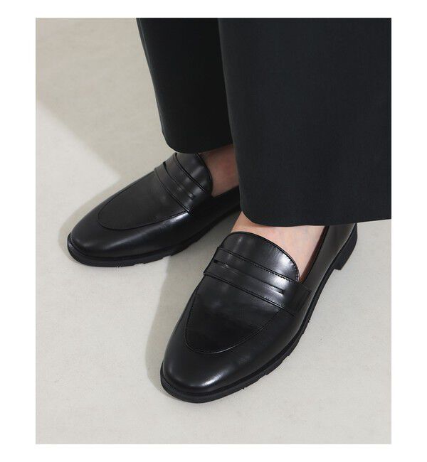 Demi-Luxe BEAMS 「ガラス レザー ローファー」|パンプス|BLACK