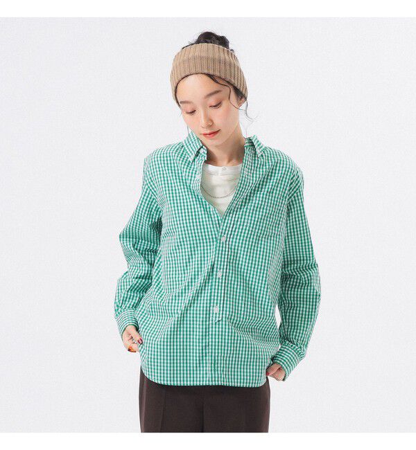 BEAMSBOY「100/2 ギンガムチェック ボタンダウン シャツ ＜定番 / オフィスカジュアル＞」|シャツ・ブラウス|