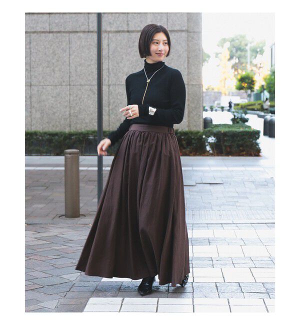 Demi-Luxe BEAMS 「ポプリン ギャザースカート」|スカート|