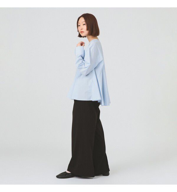 Ray BEAMS 「キーネック フレア ブラウス」|シャツ・ブラウス|