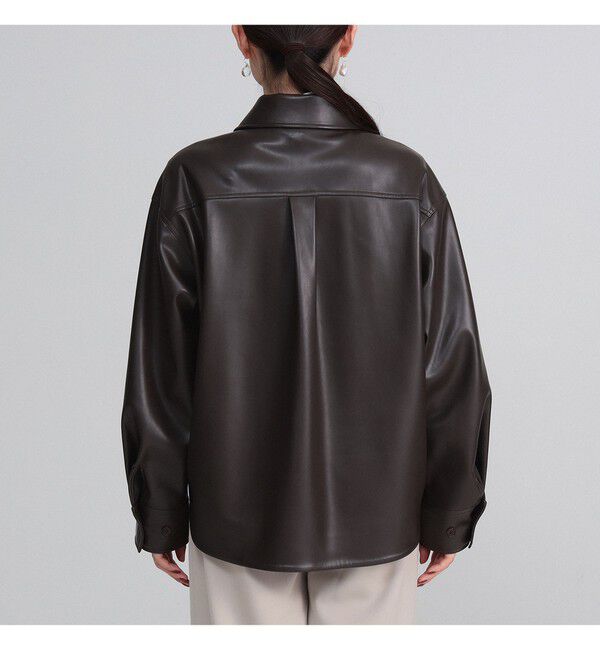 Demi-Luxe BEAMS 「フェイクレザー シャツジャケット」|ダッフルコート|