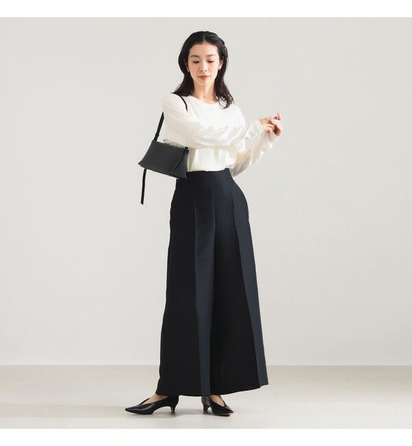 Demi-Luxe BEAMS 「ワイド シルエット パンツ」|チノ|