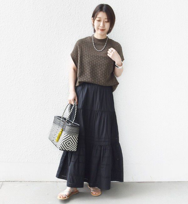 SHIPS for women「《一部追加予約》【WEB限定】〈手洗い可能〉アイレット クルーネック プルオーバー」|Tシャツ・カットソー|