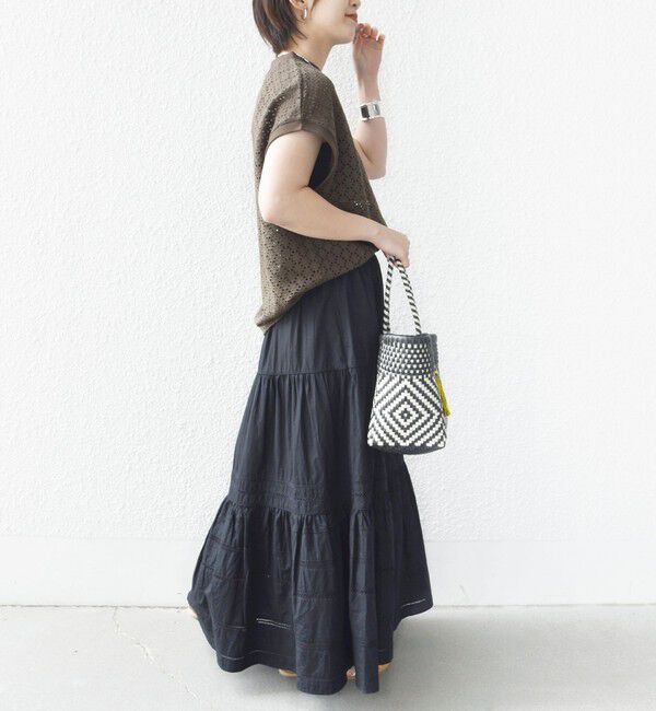 SHIPS for women「《一部追加予約》【WEB限定】〈手洗い可能〉アイレット クルーネック プルオーバー」|Tシャツ・カットソー|