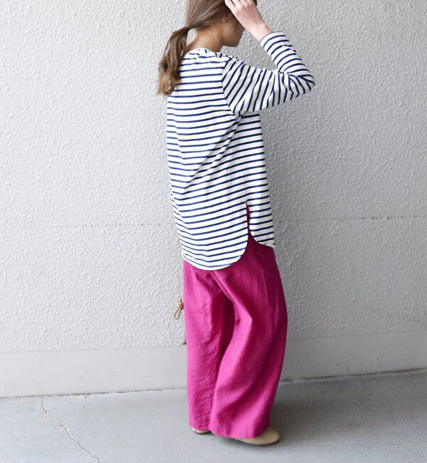 SHIPS any「SHIPS any:〈吸水速乾〉ラウンドヘム ロングスリーブ ワイド TEE」|Tシャツ・カットソー|