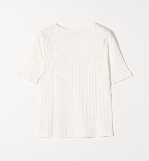 SHIPS any「《一部追加予約》SHIPS any:〈洗濯機可能〉テレコ リブ ハーフスリーブ TEE」|Tシャツ・カットソー|