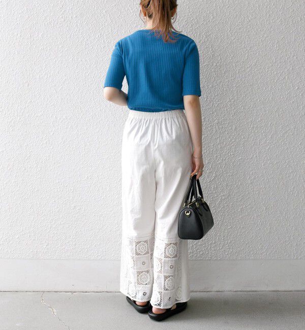 SHIPS any「《一部追加予約》SHIPS any:〈洗濯機可能〉テレコ リブ ハーフスリーブ TEE」|Tシャツ・カットソー|