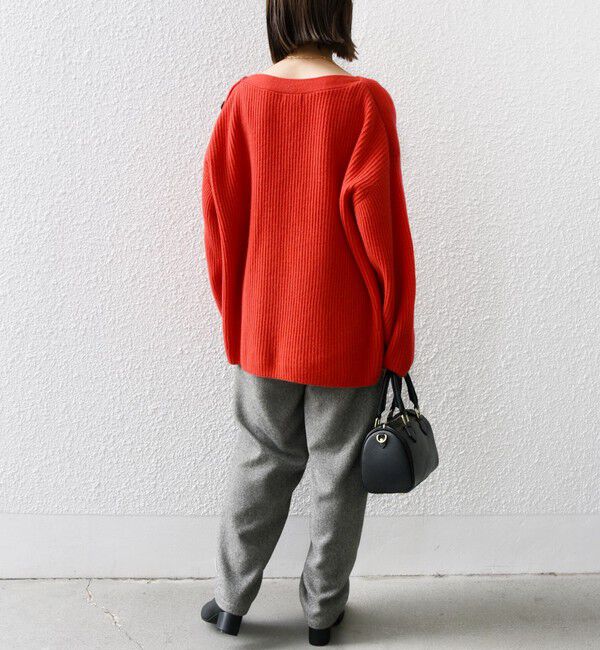 SHIPS any「SHIPS any: AQUA カシミヤ ミックス ボートネック ニット プルオーバー」|ニット・セーター|