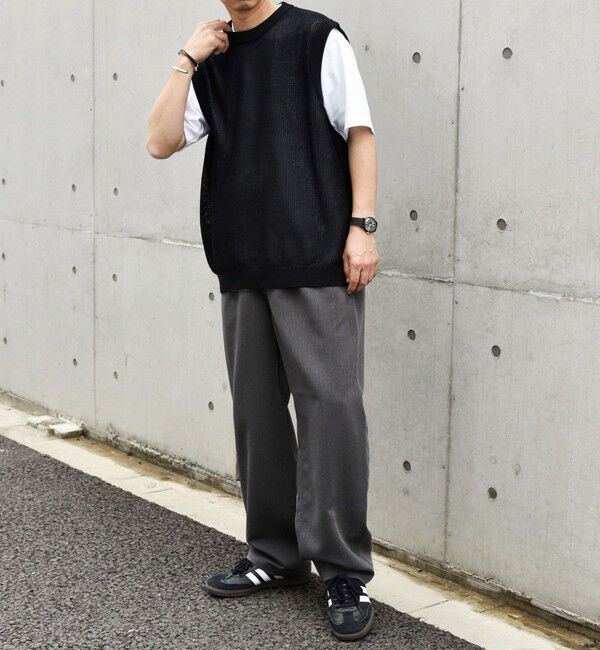 SHIPS any「SHIPS any: 〈洗濯機可能〉シアー ニット クルーネック プルオーバー ベスト◇」|ベスト・ジレ|