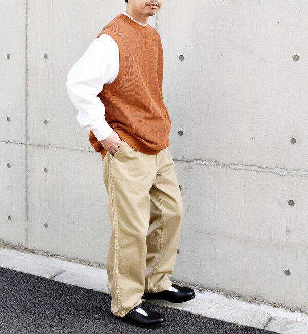 SHIPS any「SHIPS any: 〈洗濯機可能〉シアー ニット クルーネック プルオーバー ベスト◇」|ベスト・ジレ|