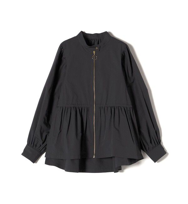 SHIPS for women「〈手洗い可能〉割繊 ナイロン スタンドカラー ギャザー ブルゾン◇」|ブルゾン・スタジャン|
