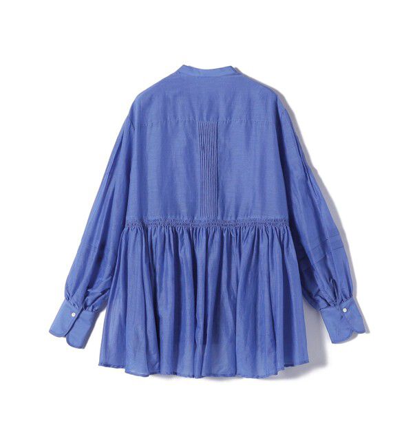 SHIPS for women「〈手洗い可能〉コットン シルク ギャザー ブラウス」|シャツ・ブラウス|