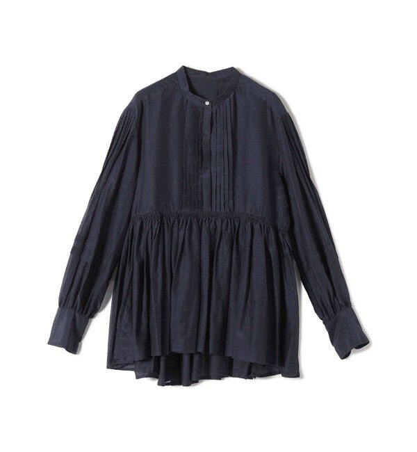 SHIPS for women「〈手洗い可能〉コットン シルク ギャザー ブラウス」|シャツ・ブラウス|