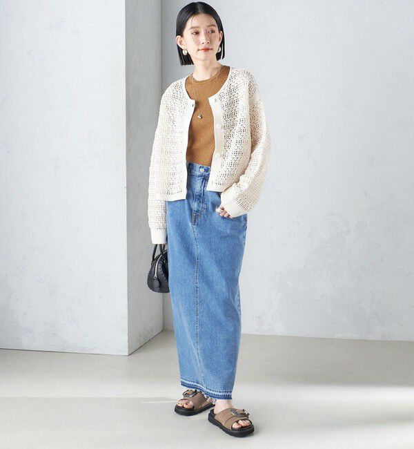 SHIPS for women「〈手洗い可能〉透かし編み 2WAY ニット ジャケット」|カーディガン|