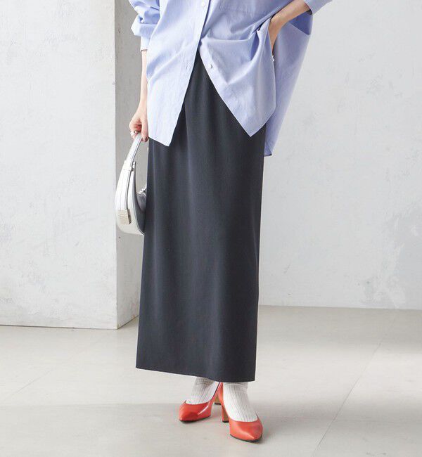 SHIPS for women「〈UVカット / 手洗い可能〉リブ ジャージー 2WAY ストレッチ スカート」|スカート|