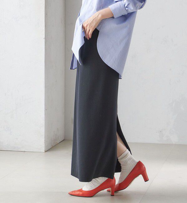 SHIPS for women「〈UVカット / 手洗い可能〉リブ ジャージー 2WAY ストレッチ スカート」|スカート|