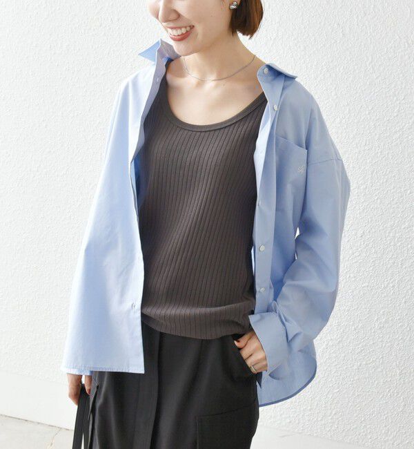 SHIPS any「SHIPS any:〈洗濯機可能〉REPREVE レギュラーカラー ルーズ ポケット シャツ」|シャツ・ブラウス|