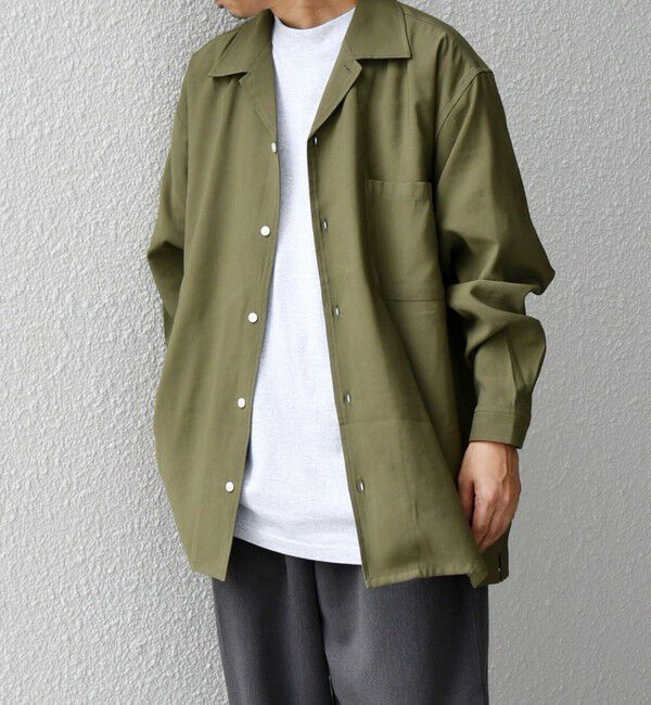 SHIPS any「SHIPS any: 〈洗濯機可能〉ビスコース モザイクツイル ライト オープンカラー シャツ◇」|シャツ・ブラウス|