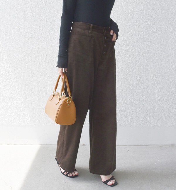 SHIPS any「SHIPS any:〈洗濯機可能〉コーデュロイ フロント ボタン セミワイド パンツ」|その他|