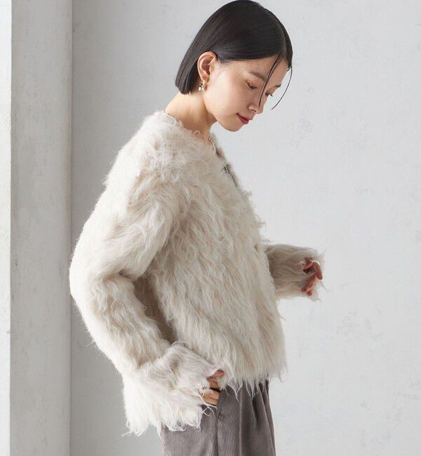 SHIPS for women「〈手洗い可能〉シャギー ファー カーディガン」|カーディガン|