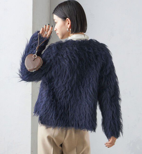 SHIPS for women「〈手洗い可能〉シャギー ファー カーディガン」|カーディガン|