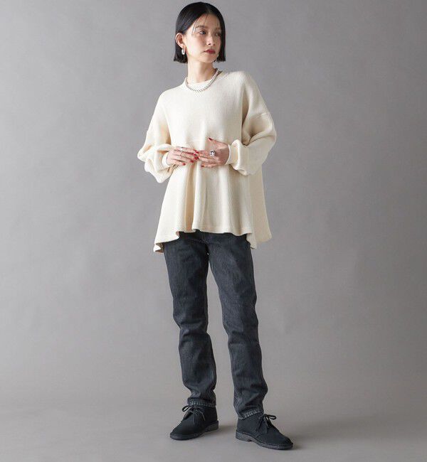 SHIPS for women「SHIPS NINE CASE:ナロー デニム（ブラック）」|デニム|