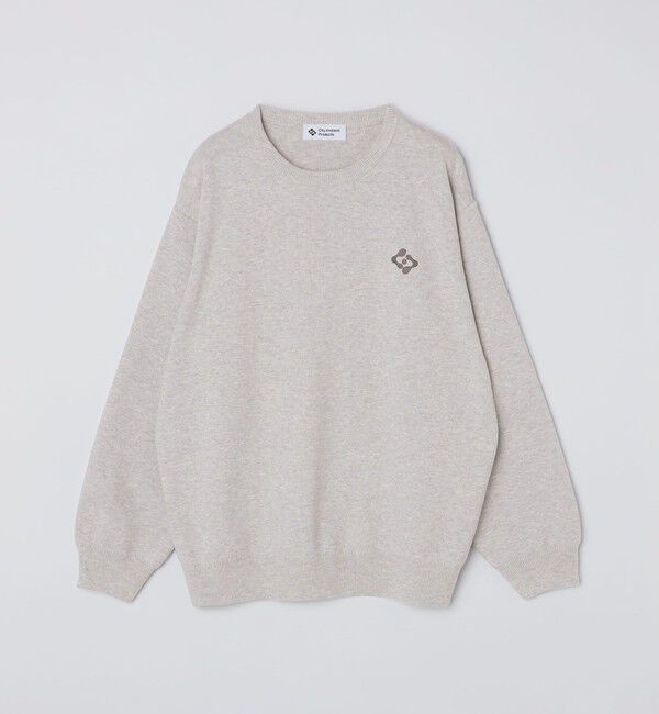 SHIPS「City Ambient Products:〈手洗い可能〉コンパクトリブ ワンポイント ロゴ ニット」|ニット・セーター|