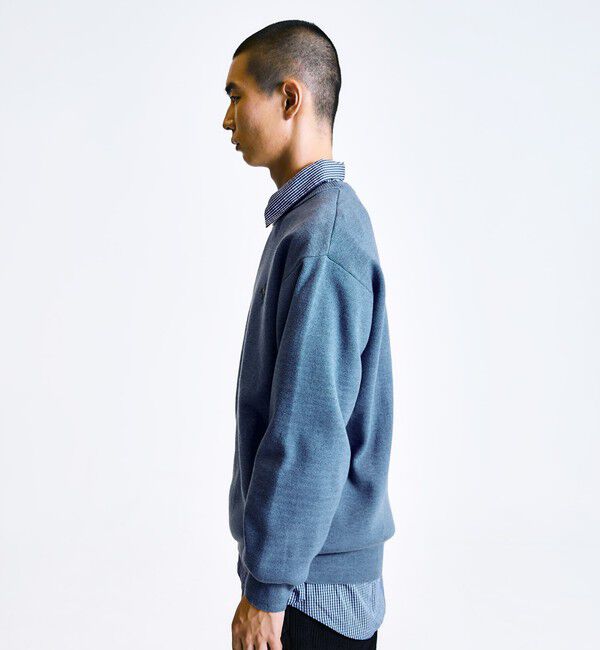 SHIPS「City Ambient Products:〈手洗い可能〉コンパクトリブ ワンポイント ロゴ ニット」|ニット・セーター|