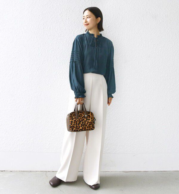 SHIPS for women「〈手洗い可能〉割繊 前後 2WAY 袖タック デザイン ブラウス」|シャツ・ブラウス|