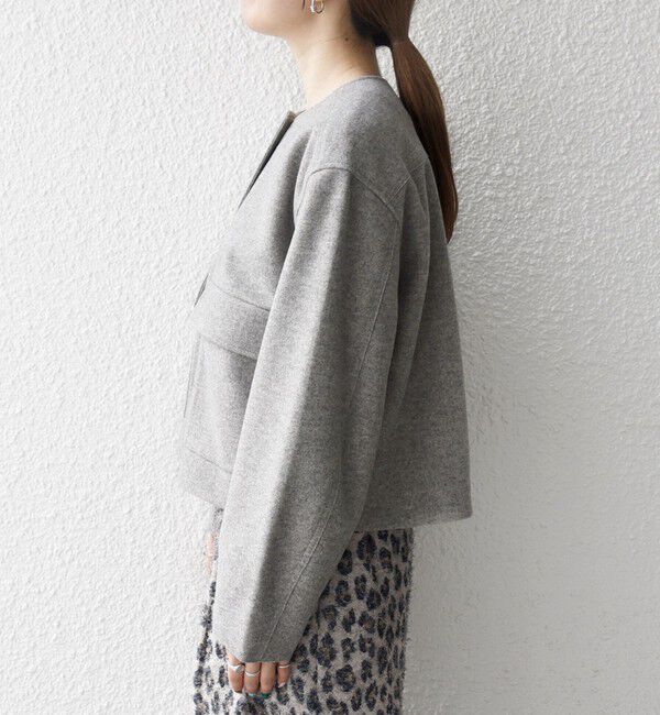 SHIPS any「SHIPS any: エア ニードル ポケット コンパクト ノーカラー ジャケット」|ノーカラージャケット|