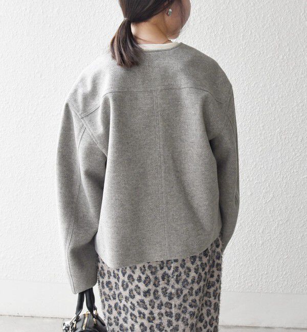 SHIPS any「SHIPS any: エア ニードル ポケット コンパクト ノーカラー ジャケット」|ノーカラージャケット|