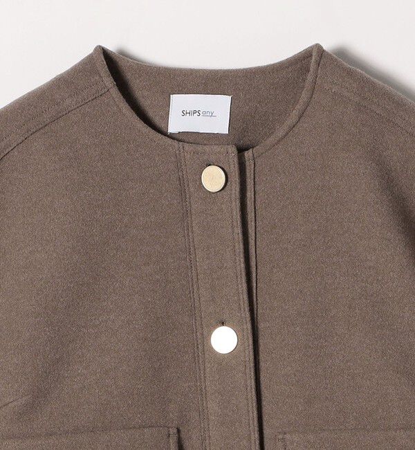 SHIPS any「SHIPS any: エア ニードル ポケット コンパクト ノーカラー ジャケット」|ノーカラージャケット|