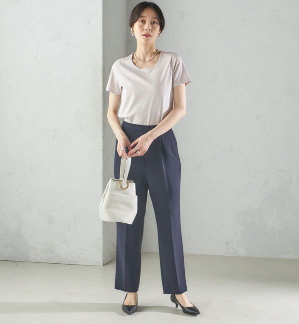 SHIPS for women「〈手洗い可能〉SORONA(R) クルーネック TEE」|Tシャツ・カットソー|