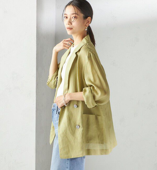 SHIPS for women「〈手洗い可能〉ラミー 4 シアー ジャケット」|テーラードジャケット|