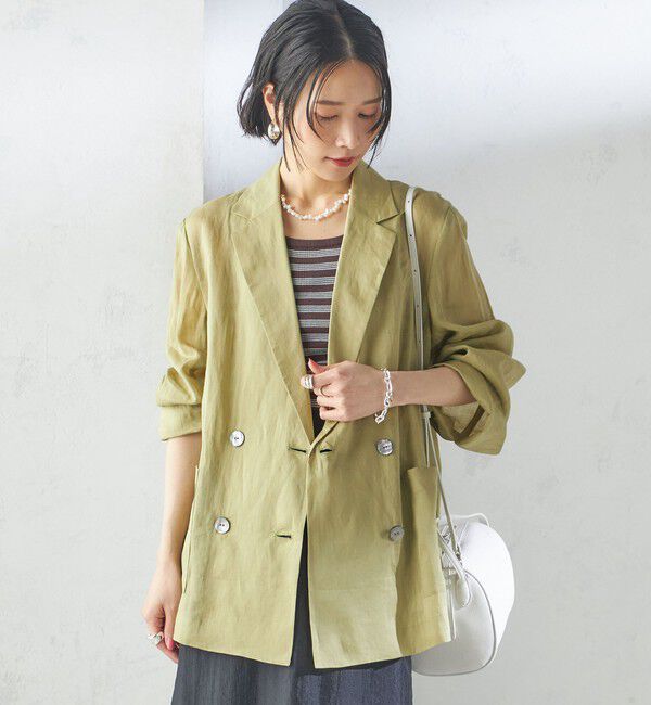 SHIPS for women「〈手洗い可能〉ラミー 4 シアー ジャケット」|テーラードジャケット|