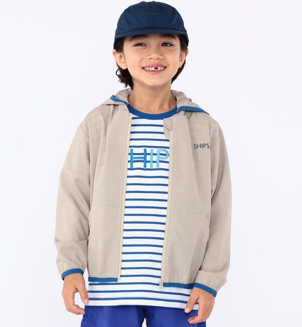 SHIPS KIDS「SHIPS KIDS:100～130cm /〈UVカット〉ジップ パーカ」|パーカー|