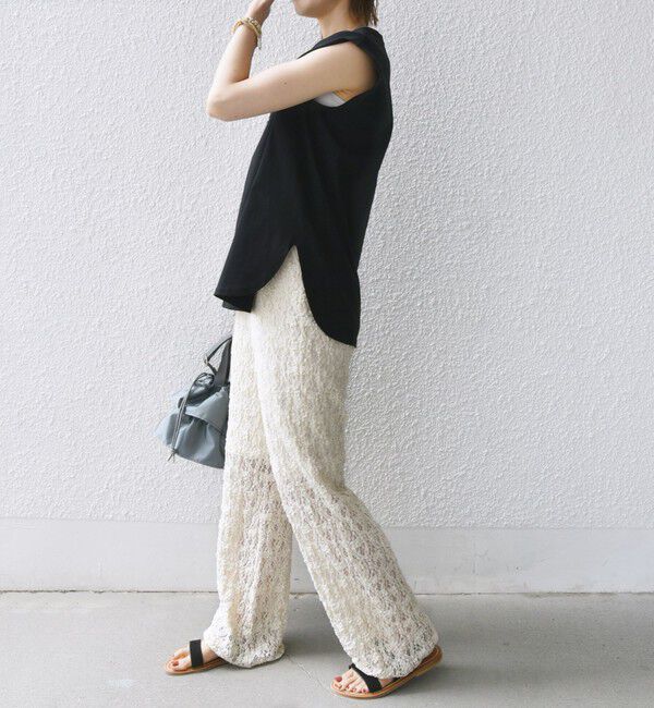 SHIPS for women「〈手洗い可能〉ラッセル レース イージー パンツ」|その他|