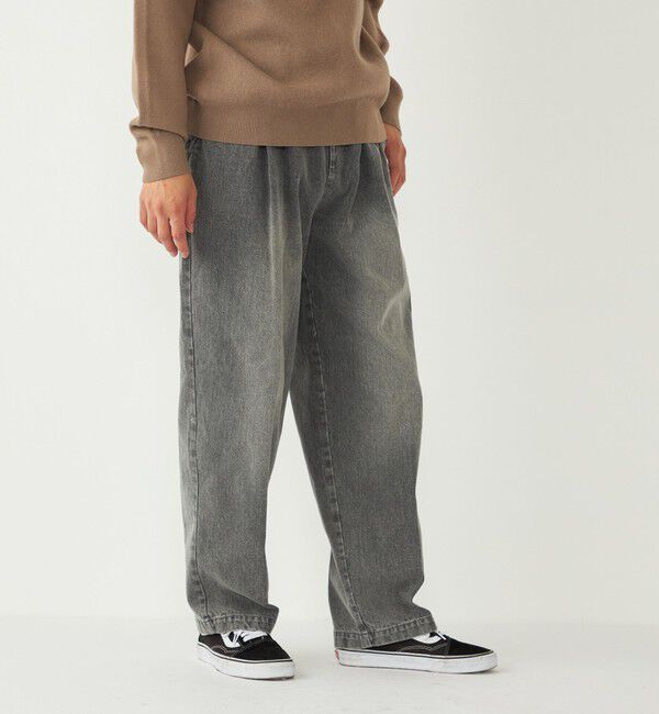 SHIPS Colors 「SHIPS Colors:〈洗濯機可能〉デニム ワイド テーパード トラウザーズ◇」|デニム|