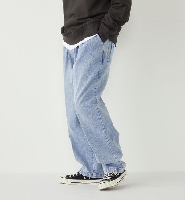 SHIPS Colors 「SHIPS Colors:〈洗濯機可能〉デニム ワイド テーパード トラウザーズ◇」|デニム|