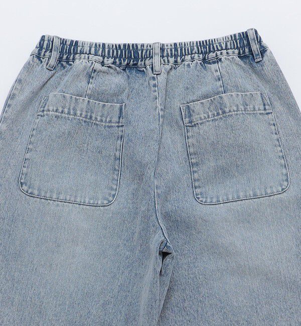 SHIPS Colors 「SHIPS Colors:〈洗濯機可能〉デニム ワイド テーパード トラウザーズ◇」|デニム|