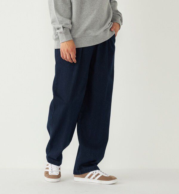 SHIPS Colors 「SHIPS Colors:〈洗濯機可能〉デニム ワイド テーパード トラウザーズ◇」|デニム|