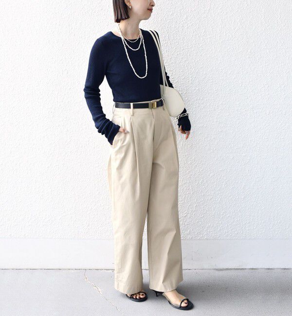 SHIPS for women「〈手洗い可能〉ラメ シアー リブ ニット プルオーバー」|ニット・セーター|