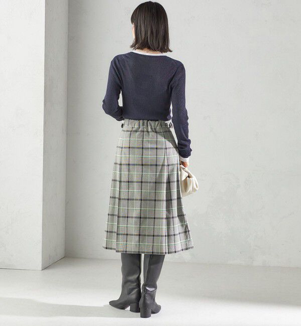 SHIPS for women「〈手洗い可能〉ラメ シアー リブ ニット プルオーバー」|ニット・セーター|