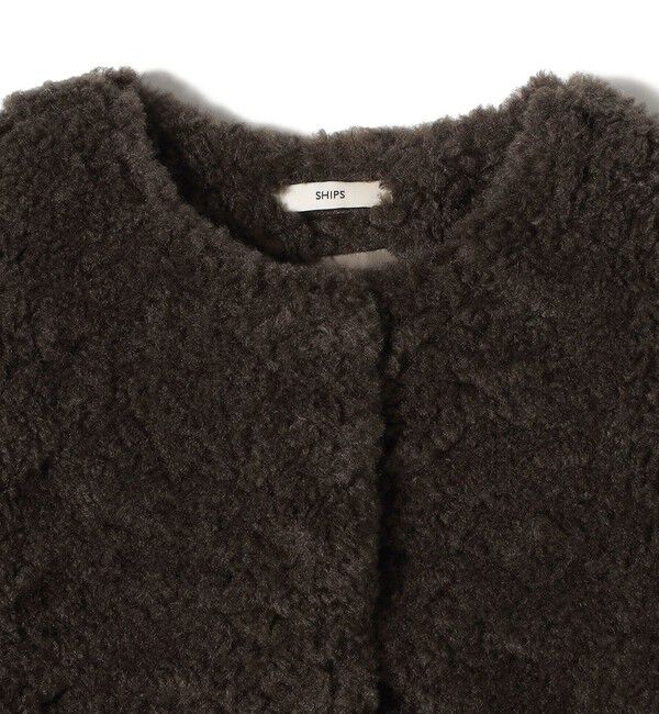 SHIPS for women「ランダム ファー ショート ジレ」|ベスト・ジレ|